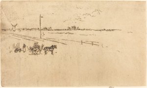 Jernbanestasjon, Voves, 1887. av James Abbott McNeill Whistler