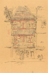 Røde hus, Paimpol, 1893. av James Abbott McNeill Whistler