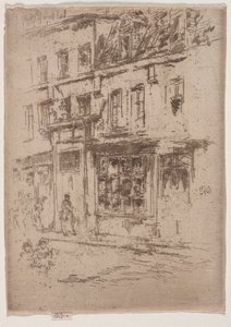Rue du Buerre, Brussel. av James Abbott McNeill Whistler