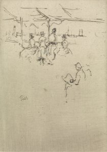 Ryde Pier, fra et sett med tolv etsninger med tittelen The Naval Review, 1887 av James Abbott McNeill Whistler