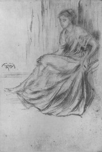 Sittende jente, c1869, 1904 av James Abbott McNeill Whistler