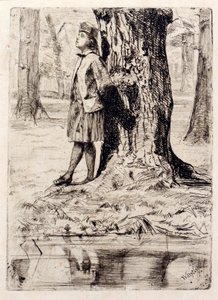 Seymour står under et tre av James Abbott McNeill Whistler