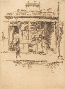 Barbering og sjamponering, c. 18861888. av James Abbott McNeill Whistler