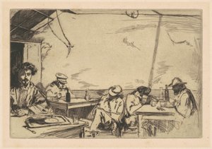 Three Penny Suppe, 1859. av James Abbott McNeill Whistler