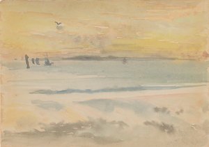 St. Ives: Solnedgang, 1883-1884. av James Abbott McNeill Whistler