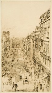 St James’s Street i London av James Abbott McNeill Whistler