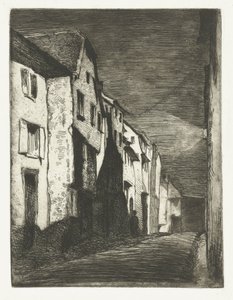 Straat i Saverne Gate ved Saverne Tolv etsninger fra naturen (serietittel) av James Abbott McNeill Whistler