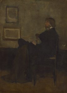 Study for Arrangement in Grey and Black, nr. 2: Thomas Carlyle, 1872-73 av James Abbott McNeill Whistler