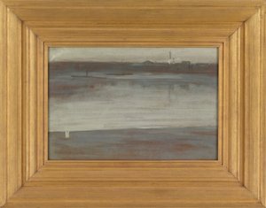 Symphony in Grey: Early Morning, Thames, 1871. av James Abbott McNeill Whistler