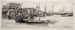Thames Warehouse, 1871. av James Abbott McNeill Whistler