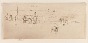 Stranden, Oostende, 1887. av James Abbott McNeill Whistler