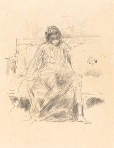 Den draperte figuren, sittende, 1893. av James Abbott McNeill Whistler