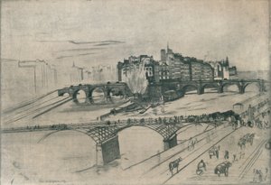 Isle De La Cite, Paris, 1859, 1904 av James Abbott McNeill Whistler