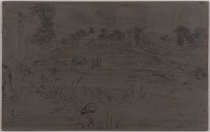 Landskapet med hesten, 1859. av James Abbott McNeill Whistler