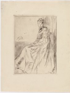 The Letter Maud, sittende, 1873. av James Abbott McNeill Whistler