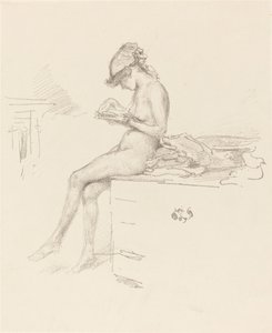 Den lille nakenmodellen, Reading, 18891890. av James Abbott McNeill Whistler