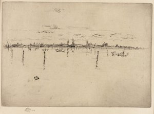 Det lille Venezia, 1879-1880. av James Abbott McNeill Whistler