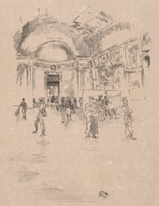 The Long Gallery, Louvre, 1894. av James Abbott McNeill Whistler