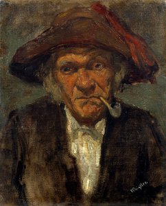 The Man Has The Pipe Painting av James Mac Neil Whistler (1834-1903) av James Abbott McNeill Whistler