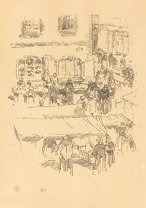 Markedsplassen, Vitré, 1893. av James Abbott McNeill Whistler