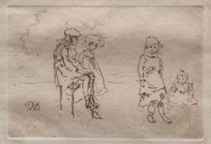 Menpes-barna. av James Abbott McNeill Whistler