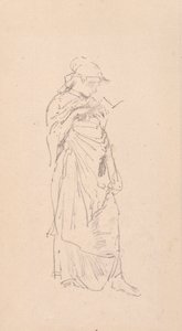 The Roman - Girl Reading, 1890. av James Abbott McNeill Whistler