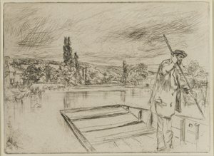 The Punt, 1861 (radering på papir) av James Abbott McNeill Whistler