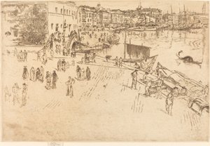 The Riva, No.I, 18791880. av James Abbott McNeill Whistler