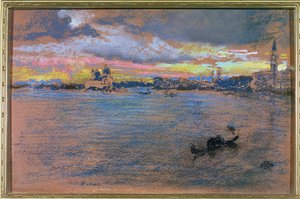 Stormen - solnedgang, 1880 av James Abbott McNeill Whistler