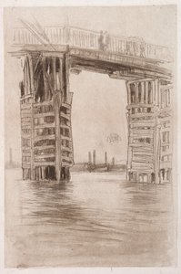 Den høye broen. av James Abbott McNeill Whistler