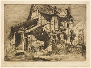 Den usikre leiegården, 1858. av James Abbott McNeill Whistler