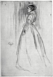 The Velvet Dress, 1873 1904. av James Abbott McNeill Whistler