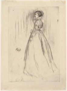 The Velvet Dress Mrs. Leyland, 1873. av James Abbott McNeill Whistler