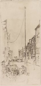 Den venetianske masten, 1879-1880. av James Abbott McNeill Whistler