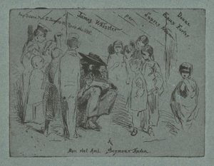 Tittelside for tolv sterke vann fra naturen, 1858. av James Abbott McNeill Whistler