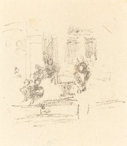 Prøveskisse: et interiør, ca. 1891. av James Abbott McNeill Whistler