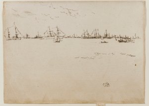 Troppskip, 1887. av James Abbott McNeill Whistler