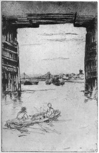 Under Old Battersea Bridge, 1879 1904. av James Abbott McNeill Whistler