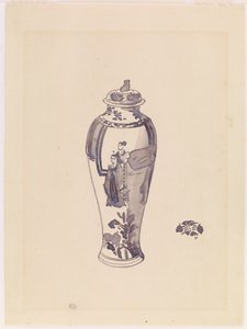 Vase med lett svulmende kropp, 1876-1878. av James Abbott McNeill Whistler