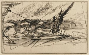 Vauxhall Bridge, 1861. av James Abbott McNeill Whistler