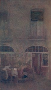 White And Grey The Hotel Courtyard Dieppe, 1885, 1904 av James Abbott McNeill Whistler
