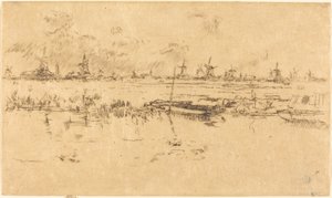 Zaandam, 1889. av James Abbott McNeill Whistler