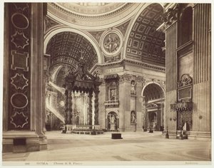 St. Peters kirke, Roma, Roma, San Pietro kirke, ca. 1870.