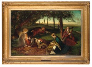 The Sancgreall, kong Arthur helbredet fra hans alvorlige sår