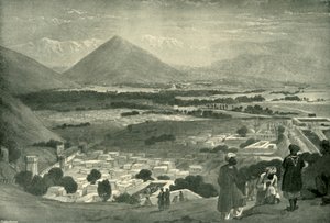 Bala Hissar og byen Kabul fra den øvre delen av citadellet, c1842, 1901.