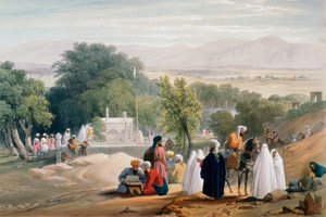 Graven til keiser Babur, Kabul, første anglo-afghanske krig 1838-1842