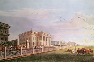 Rådhuset, Calcutta, gravert av Robert Havell, pub. 1824