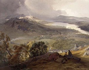Lake Windermere, detalj av Lakeside Railway, fra 