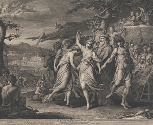 A Grecian Harvest Home (Designer for veggene i det store rommet til Society for the Encouragement of the Arts) av James Barry