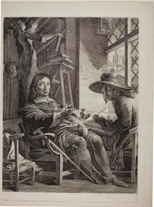 Milton dikterer til Ellwood the Quaker av James Barry